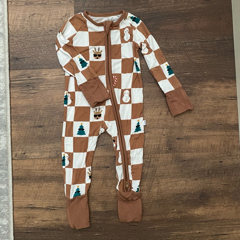 Little Sleepies 0-3M Christmas Pajamas
